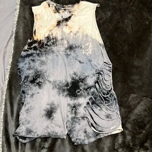 Affliction American customs bleached , distressed,  muscle tee.